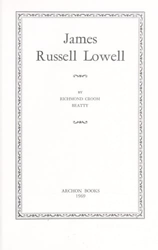 Tapa de James Russell Lowell
