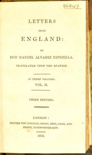 Tapa de Letters from England