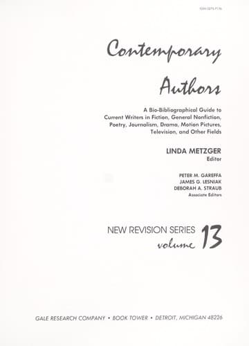 Tapa de Contemporary Authors
