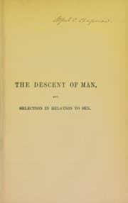 Tapa de The descent of man and selection in relation to sex