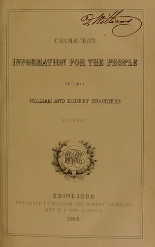 Tapa de Chambers's Information for the people