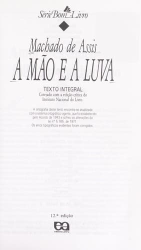 Tapa de A mão e a luva