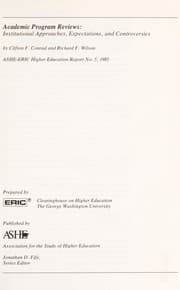 Tapa de Academic program reviews