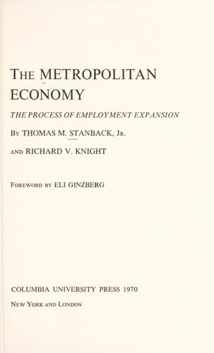 Tapa de The metropolitan economy