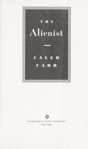Tapa de The alienist