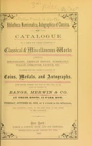 Tapa de Catalogue of a large and varied collection of classical & miscellaneous works