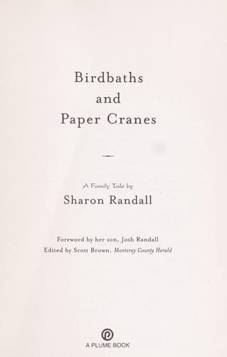 Tapa de Birdbaths and paper cranes