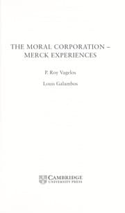 Tapa de MORAL CORPORATION: MERCK EXPERIENCES