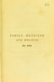 Tapa de A manual of family medicine and hygiene for India
