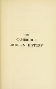 Tapa de The Cambridge modern history