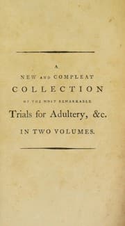 Tapa de A new and compleat collection of the most remarkable trials for adultery, etc. from the time of Henry VIII to the present period