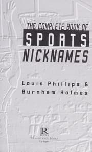 Tapa de The complete book of sports nicknames
