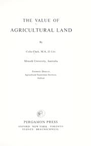Tapa de Value of Agricultural Land