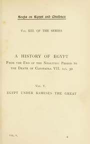 Tapa de Egypt under Rameses the Great