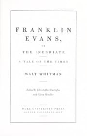 Tapa de Franklin Evans, or The inebriate