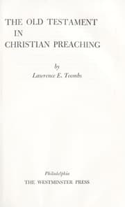 Tapa de The Old Testament in Christian preaching