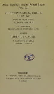 Tapa de Opera hactenus inedita Rogeri Baconi ...