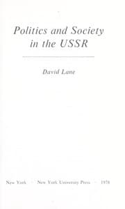 Tapa de Politics and society in the USSR