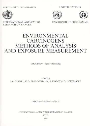 Tapa de Environmental carcinogens : selected methods of analysis
