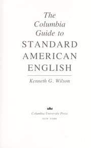 Tapa de The Columbia guide to standard American English