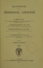 Tapa de Handbook for the physiological laboratory