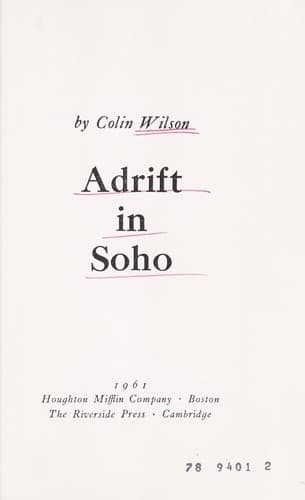 Tapa de Adrift in Soho.
