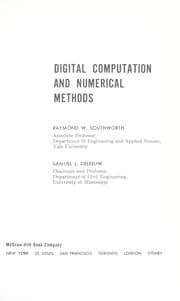 Tapa de Digital computation and numerical methods