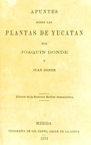 Tapa de Apuntes sobre las plantas de Yucatan
