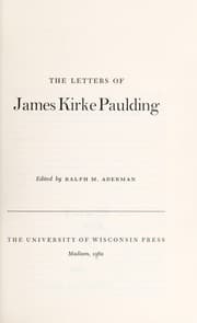 Tapa de The letters of James Kirke Paulding