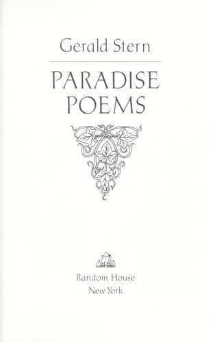 Tapa de Paradise poems