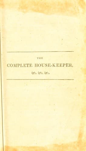 Tapa de The complete house-keeper, and professed cook