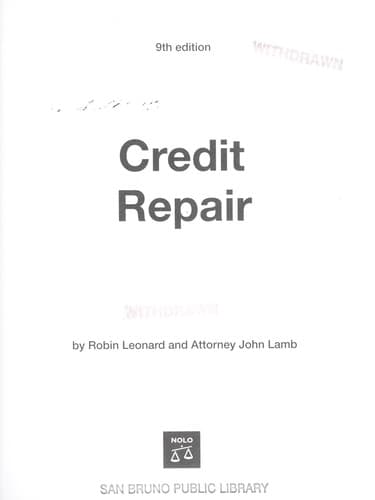 Tapa de Credit repair