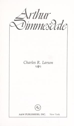 Tapa de Arthur Dimmesdale
