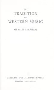 Tapa de The tradition of Western music
