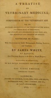 Tapa de A treatise on veterinary medicine