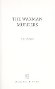Tapa de The Waxman murders