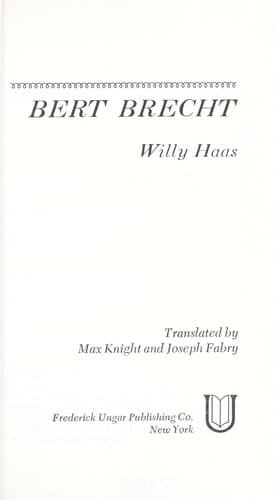 Tapa de Bert Brecht