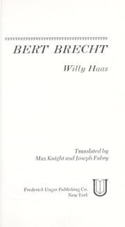 Tapa de Bert Brecht