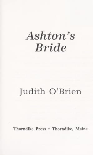 Tapa de Ashton's bride