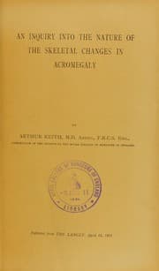 Tapa de An inquiry into the nature of the skeletal changes in acromegaly