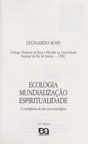 Tapa de Ecologia, mundialização, espiritualidade