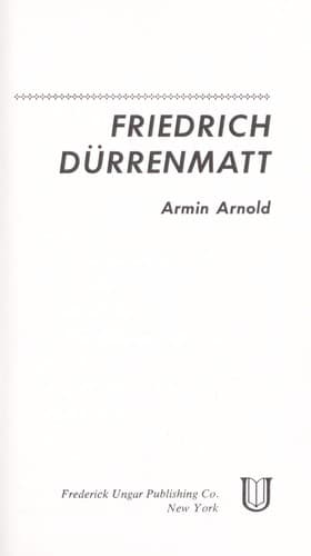 Tapa de Friedrich Dürrenmatt