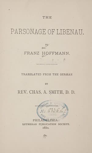 Tapa de The parsonage of Libenau