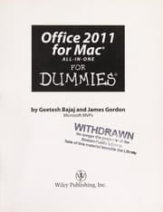 Tapa de Office 2011 for Mac all-in-one for dummies