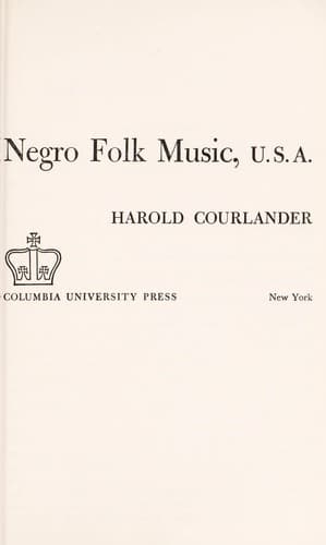 Tapa de Negro Folk Music U.S.A.