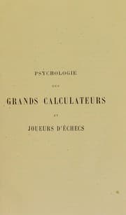 Tapa de Psychologie des grands calculateurs et joueurs d'©♭checs