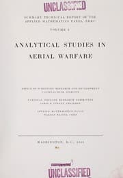 Tapa de Analytical studies in aerial warfare