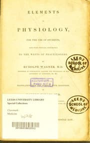 Tapa de Elements of physiology