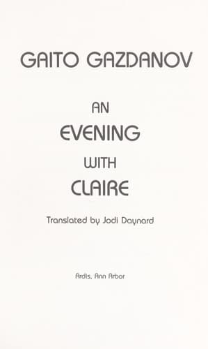 Tapa de An evening with Claire