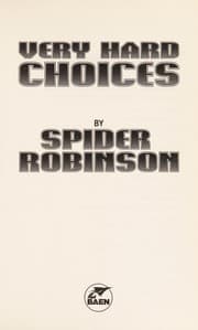 Tapa de Very hard choices